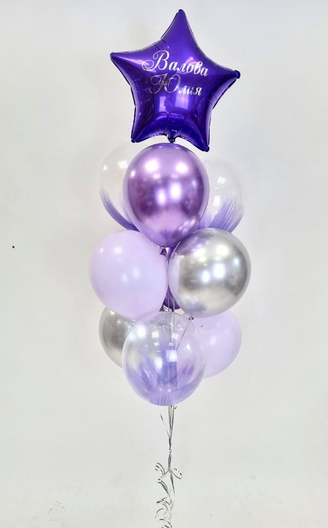 Фонтан из шаров "Фиолетовая звезда" Фонтан из шаров "Фиолетовая звезда"