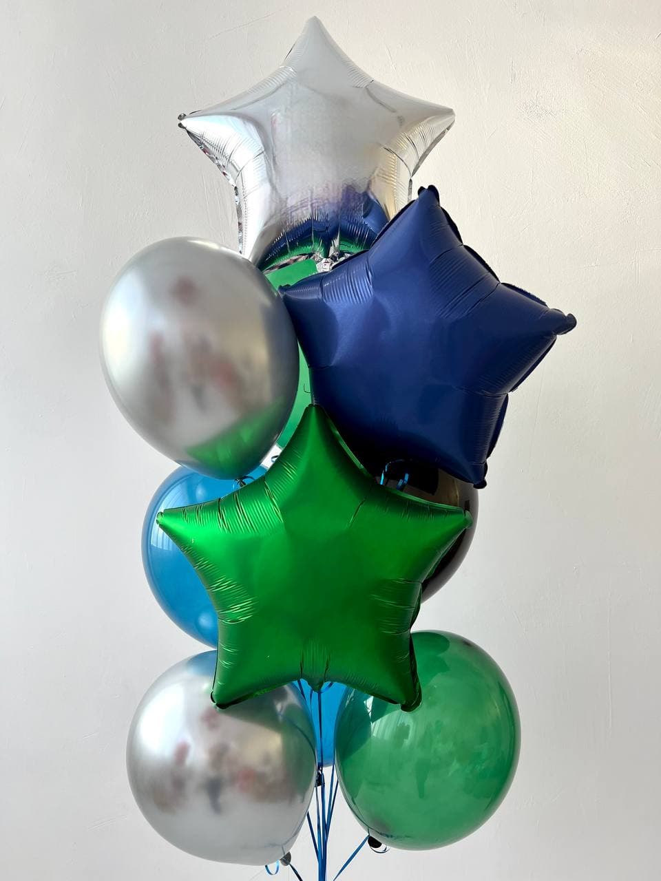 Фонтан из шаров «Зеленый и синий»