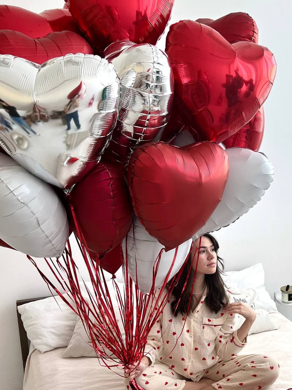 Фонтан из шаров «Сердца»