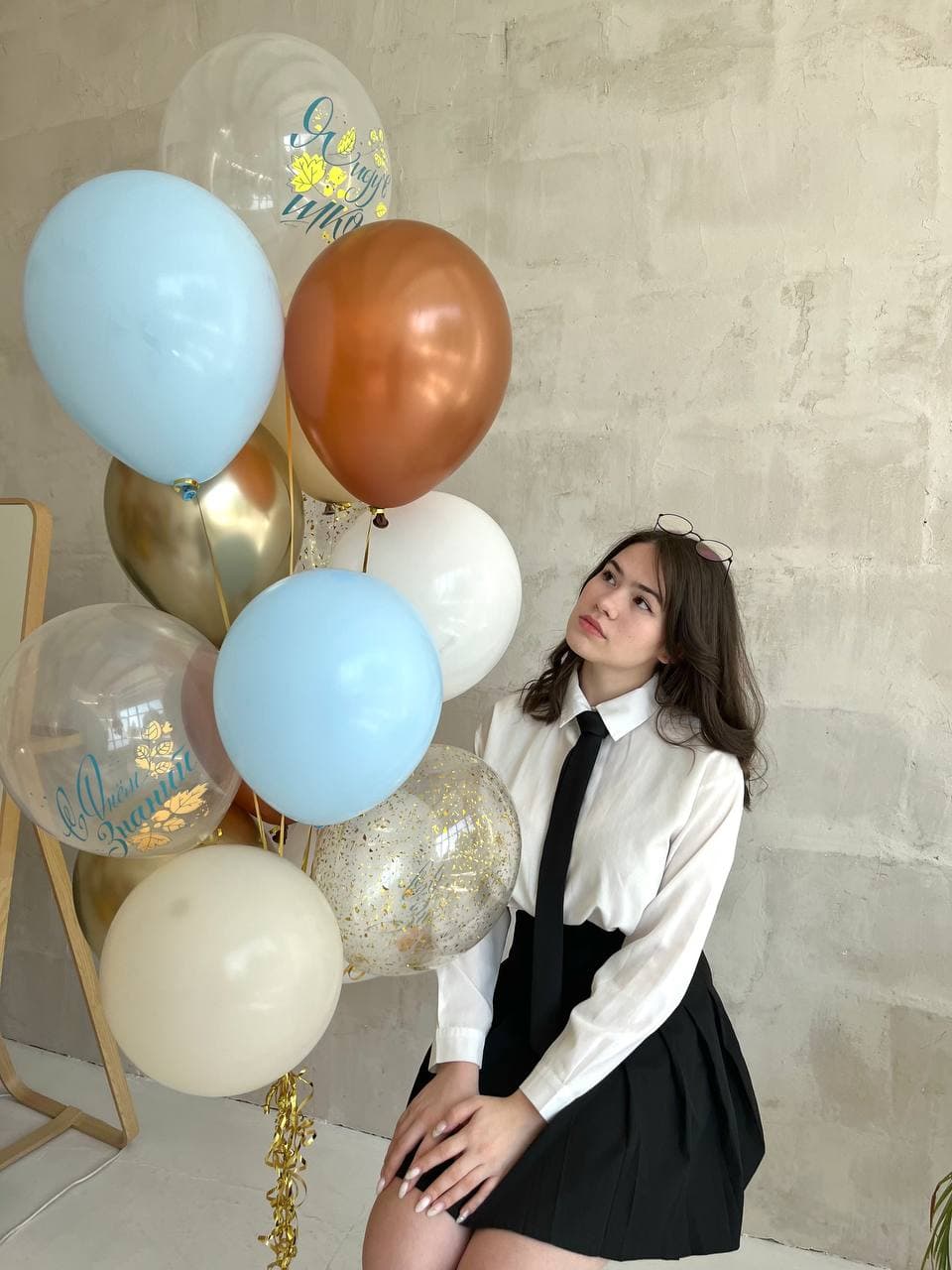 Фонтан из шаров "Холодная осень"