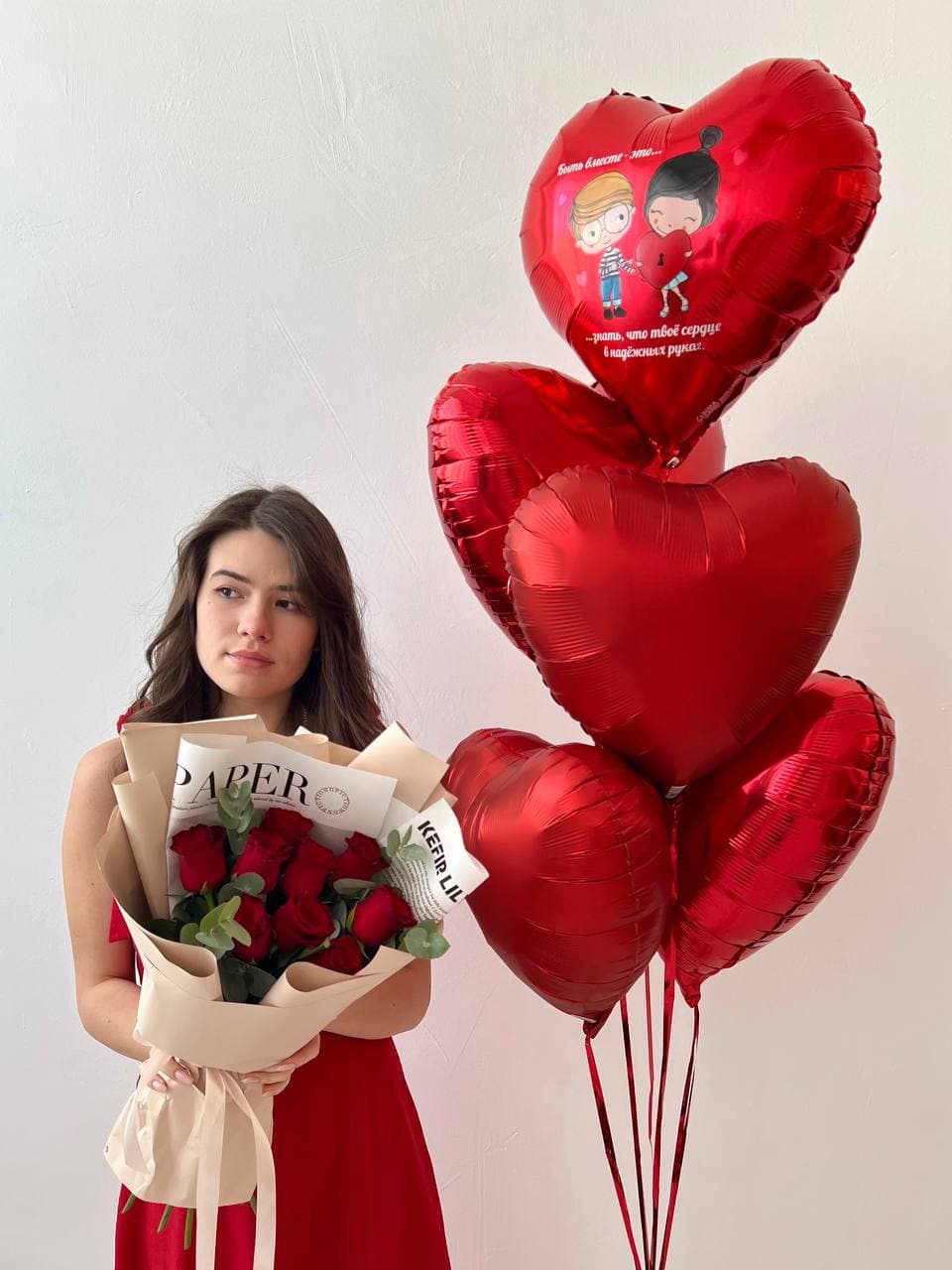 Фонтан из шаров «Любовь это…»