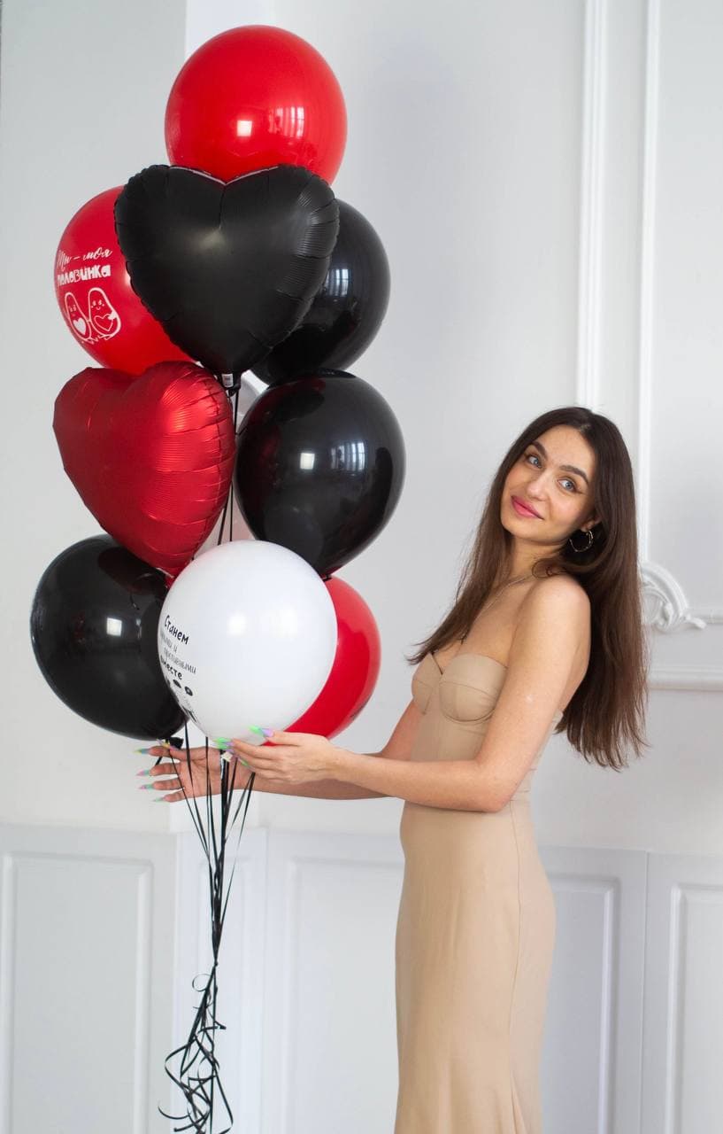 Фонтан из шаров «Любовь с юмором»