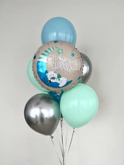 Фонтан из шаров «Мишка во сне»