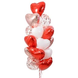 Фонтан из шаров "Множество сердец"