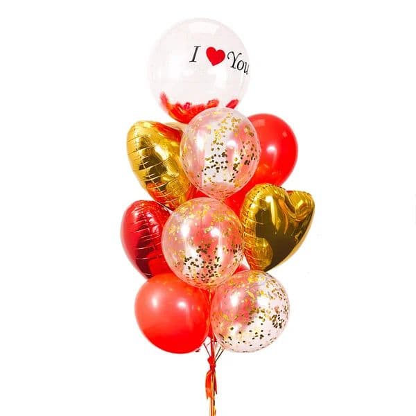 Фонтан из шаров на день всех влюбленных Фонтан из шаров на день всех влюбленных