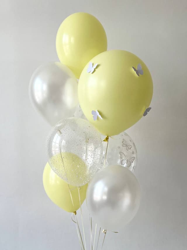 Фонтан из шаров «Нежно желтый» Фонтан из шаров «Нежно желтый»