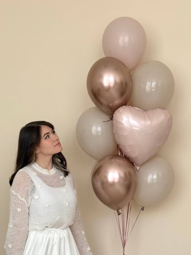 Фонтан из шаров «Пыльно розовый ретро» Фонтан из шаров «Пыльно розовый ретро»