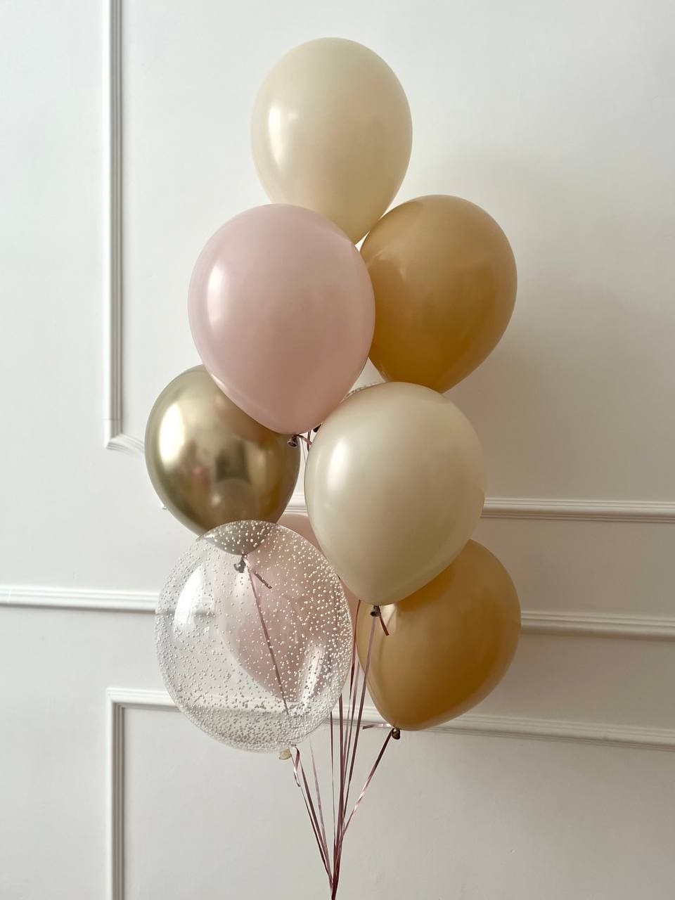 Фонтан из шаров «Розовое латте»