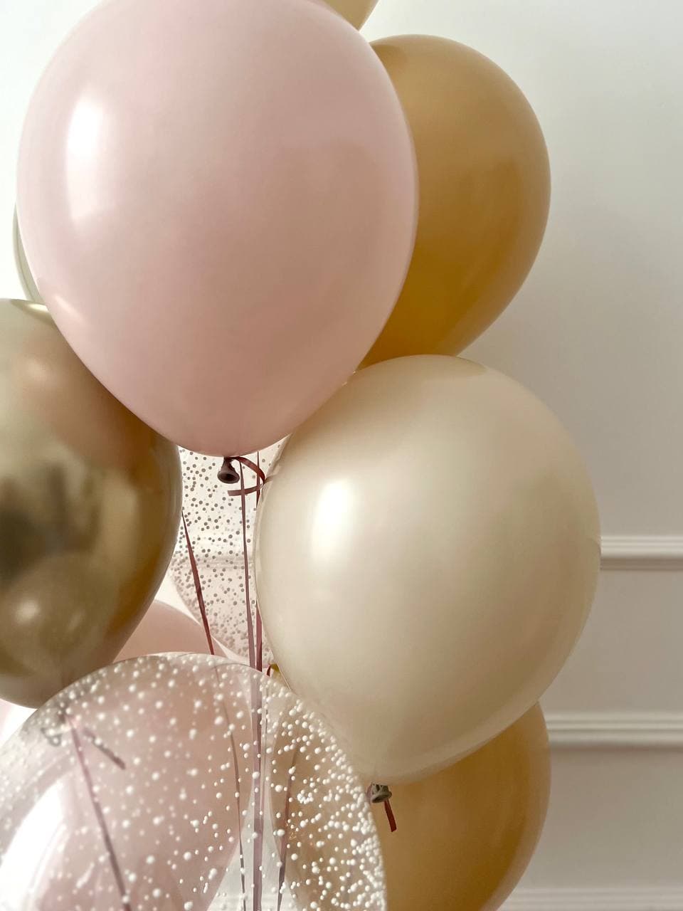 Фонтан из шаров «Розовое латте»