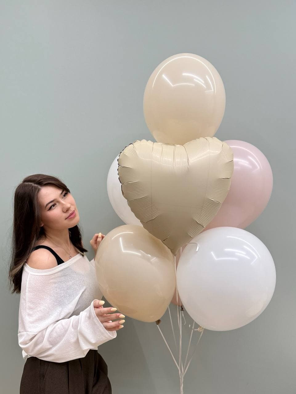 Фонтан из шаров «Розовое парфе»