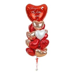 Фонтан из шаров "Сердечки"