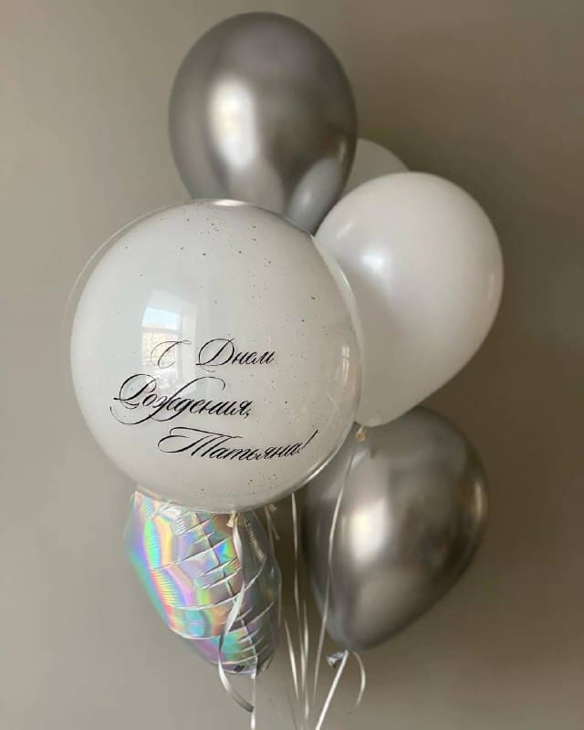 Фонтан из шаров "Серебряный блеск" Фонтан из шаров "Серебряный блеск"