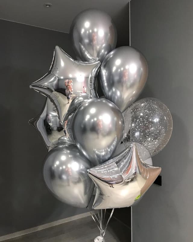 Фонтан из шаров "Silver" Фонтан из шаров "Silver"