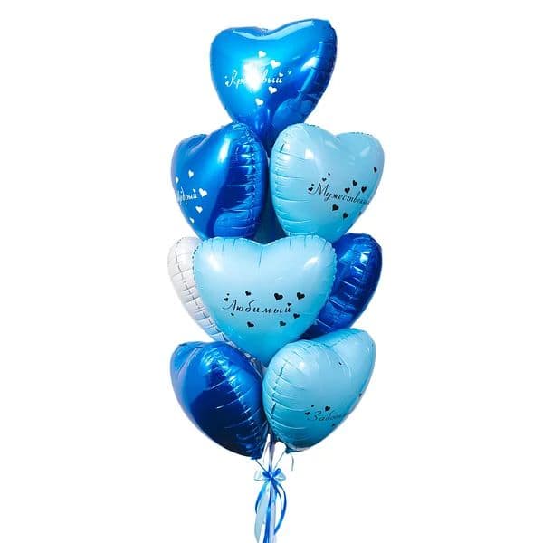 Фонтан из шаров "Синии сердца" Фонтан из шаров "Синии сердца"