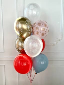 Фонтан из шаров «Снежинки»