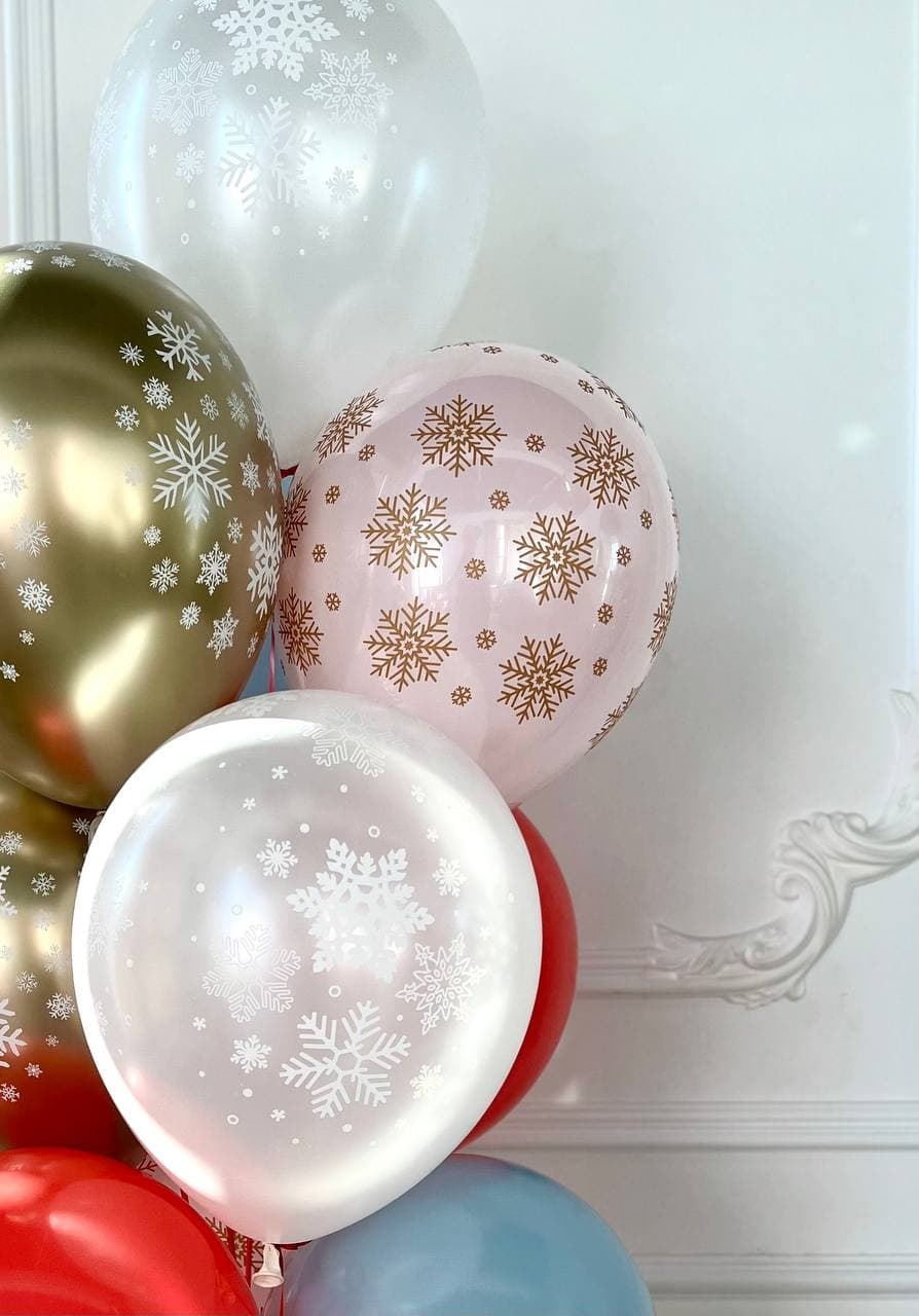 Фонтан из шаров «Снежинки»