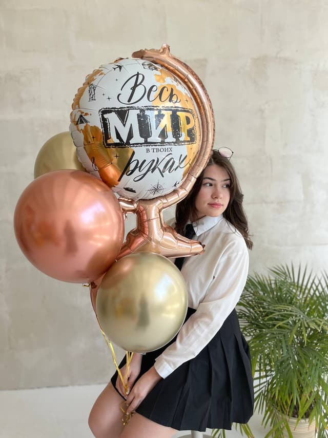 Фонтан из шаров «Весь мир в твоих руках» Фонтан из шаров «Весь мир в твоих руках»