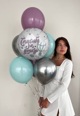 Фонтан из шаров: «Зайка на шаре»