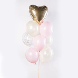 Фонтан из шаров "Золотое сердце"