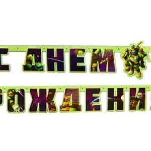 Гирл-буквы С ДР Черепашки-Ниндзя/206см/А Гирл-буквы С ДР Черепашки-Ниндзя/206см/А