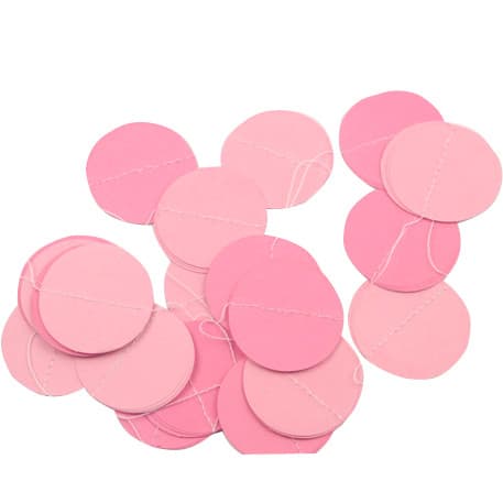 Гирлянда Круги микс,розовый и нежно-розовый /1шт /2,1м