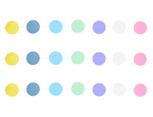 Гирлянда н/нитке Круги Macaron 2,2м Гирлянда н/нитке Круги Macaron 2,2м