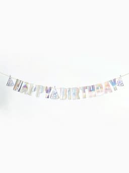 Гирлянда на ленте «Happy Birthday», голография