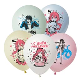 К 12 / 30 см СДР Герои Аниме, Ассорти Пастель 2 ст.