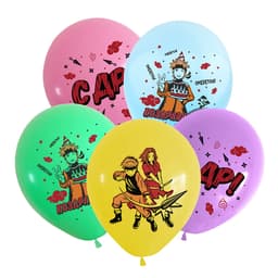 K 12 СДР Аниме ниндзя, Ассорти Пастель / 50 шт. / Латексный шар