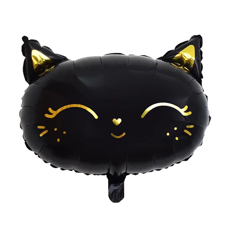 К Фигура Кошка голова, черная / 48 см