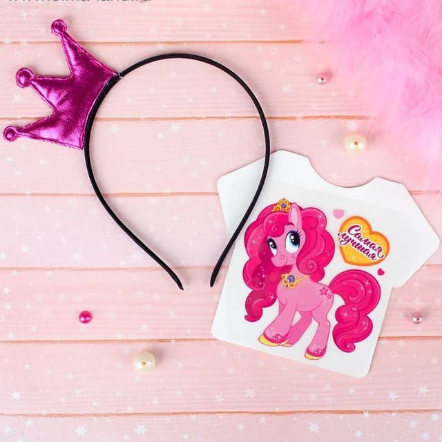 Карнавальный костюм для девочек "Прелесть" ободок, термонаклейка Карнавальный костюм для девочек "Прелесть" ободок, термонаклейка