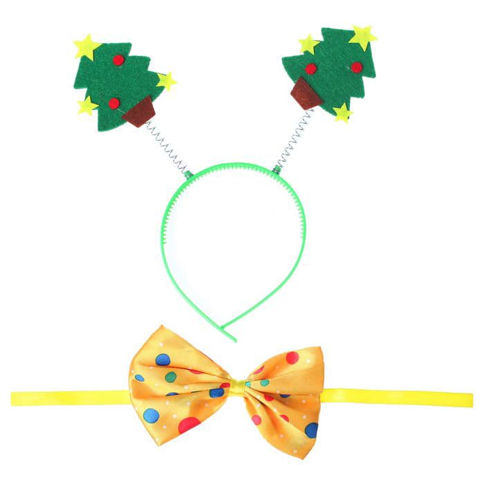 Карнавальный набор "Ёлочки" 2 предмета: ободок, бабочка