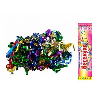 Хлопушка пружинная Блеск серпантин 21см/Веселуха Хлопушка пружинная Блеск серпантин 21см/Веселуха