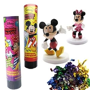 Хлопушка пружинная Дисней Микки Маус с игрушкой 21см