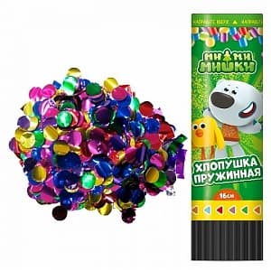 Хлопушка пружинная Ми-Ми-Мишки блеск конфетти 16 см Хлопушка пружинная Ми-Ми-Мишки блеск конфетти 16 см