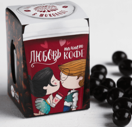 Кофейные зёрна в шоколаде «Любовь пахнет кофе», 30 г