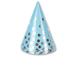 Колпак Горошек серебряный 6шт