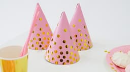 Колпак Горошек золотой 6шт