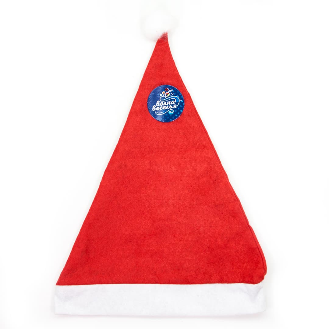 Колпак Новогодний, маленький, Красный, 1 шт.