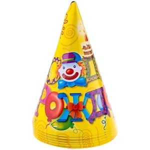 Колпак С Днем рождения Рус. версия/6шт/