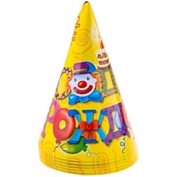 Колпак С Днем рождения Рус. версия/6шт/