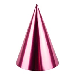 Колпаки, Розовый, металлик, 16 см, 6 шт. в упак.