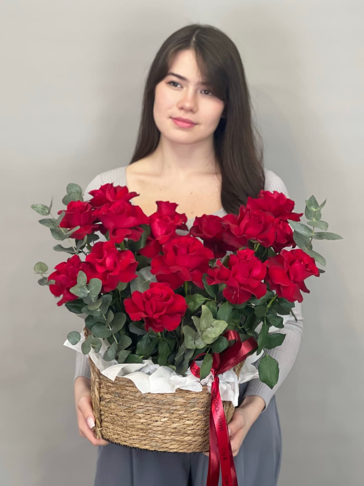 Композиция из французских роз "Cupid"