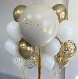 Композиция из шаров «Белое золото»