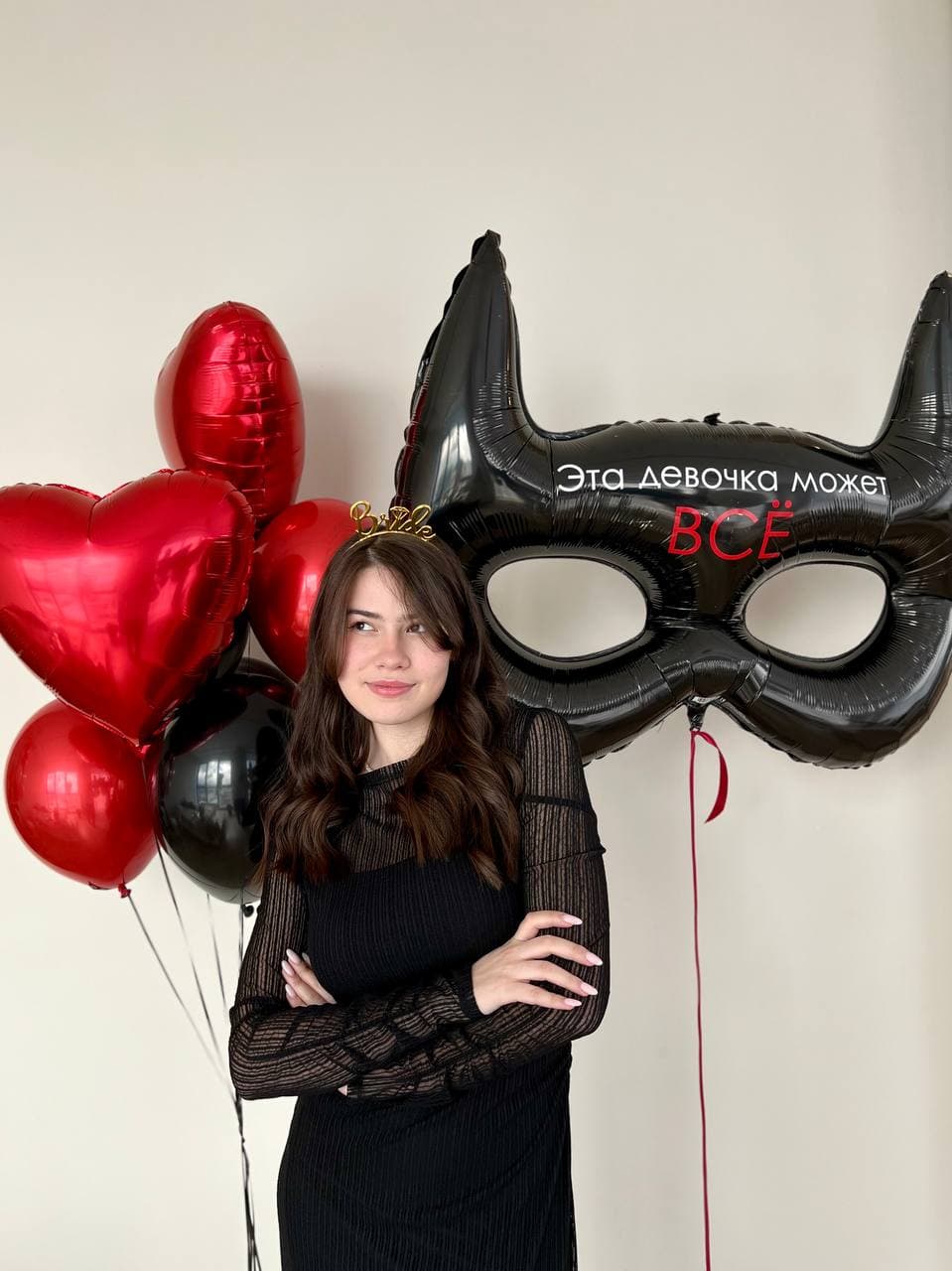 Композиция из шаров «Девочка может все»