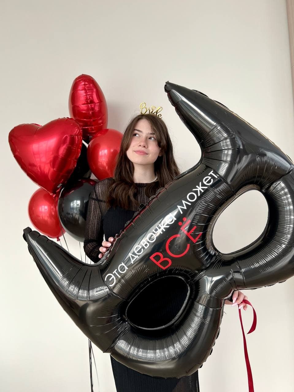 Композиция из шаров «Девочка может все»