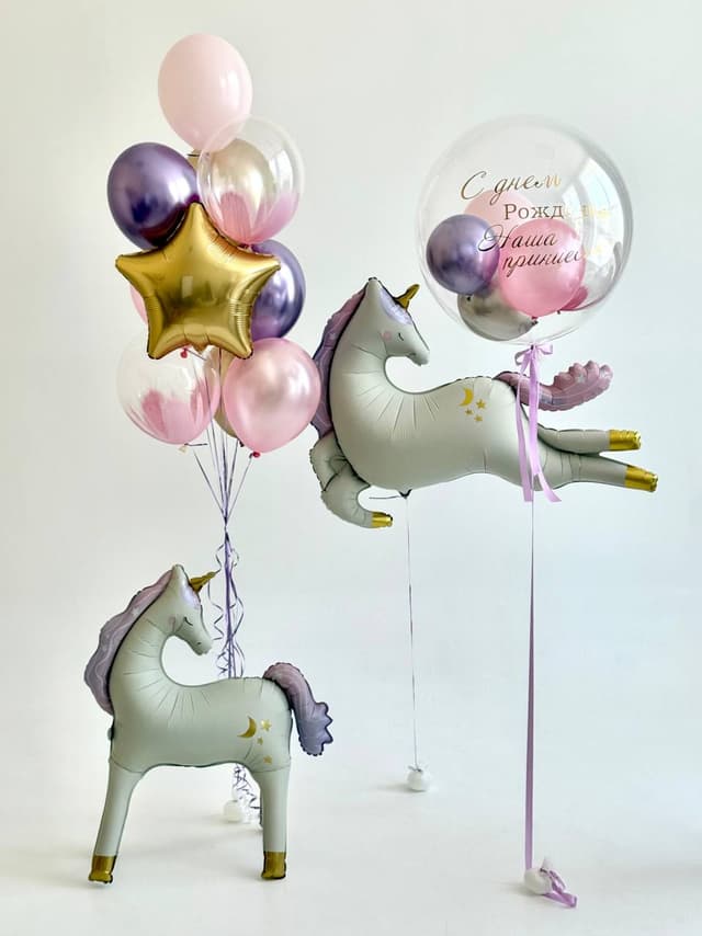 Композиция из шаров «Единороги» Композиция из шаров «Единороги»