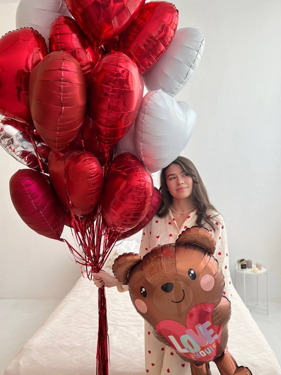 Композиция из шаров «Сердца»