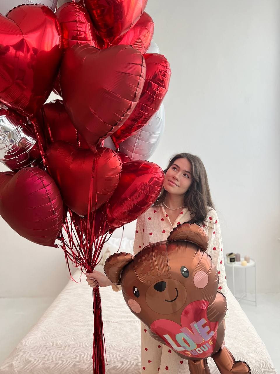 Композиция из шаров «Сердца»