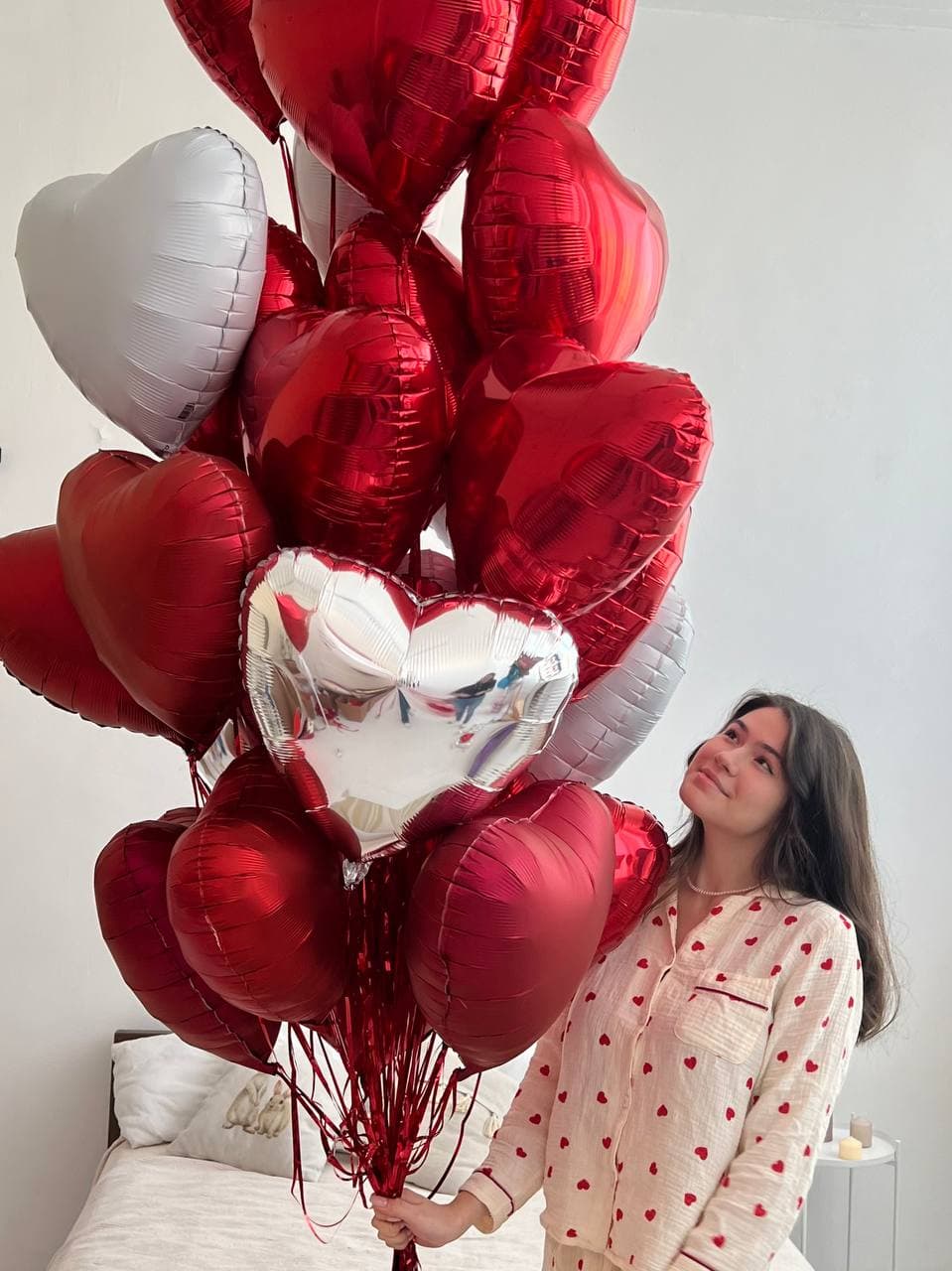 Композиция из шаров «Сердца»